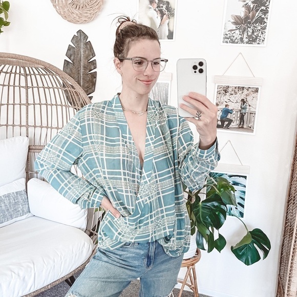 CAbi Tops - CAbi #3088 Sheer Deep V-Neck Blouse